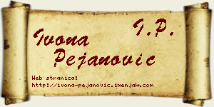 Ivona Pejanović vizit kartica